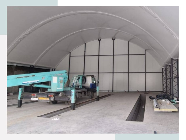 Внутреннее оснащение ангаров в Лобне